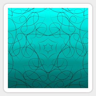 Elegant Teal Gradient pattern Sticker